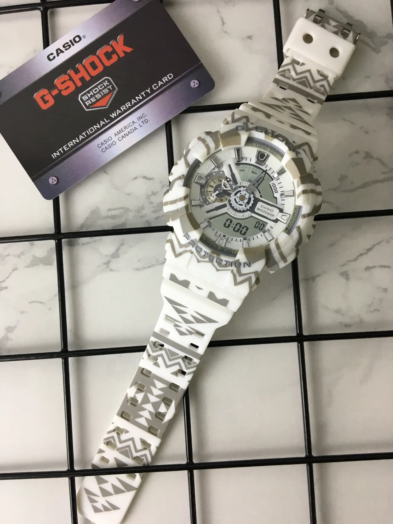 Casio G-Shock GA-110 Camouflage White Gray Sports Watch 6