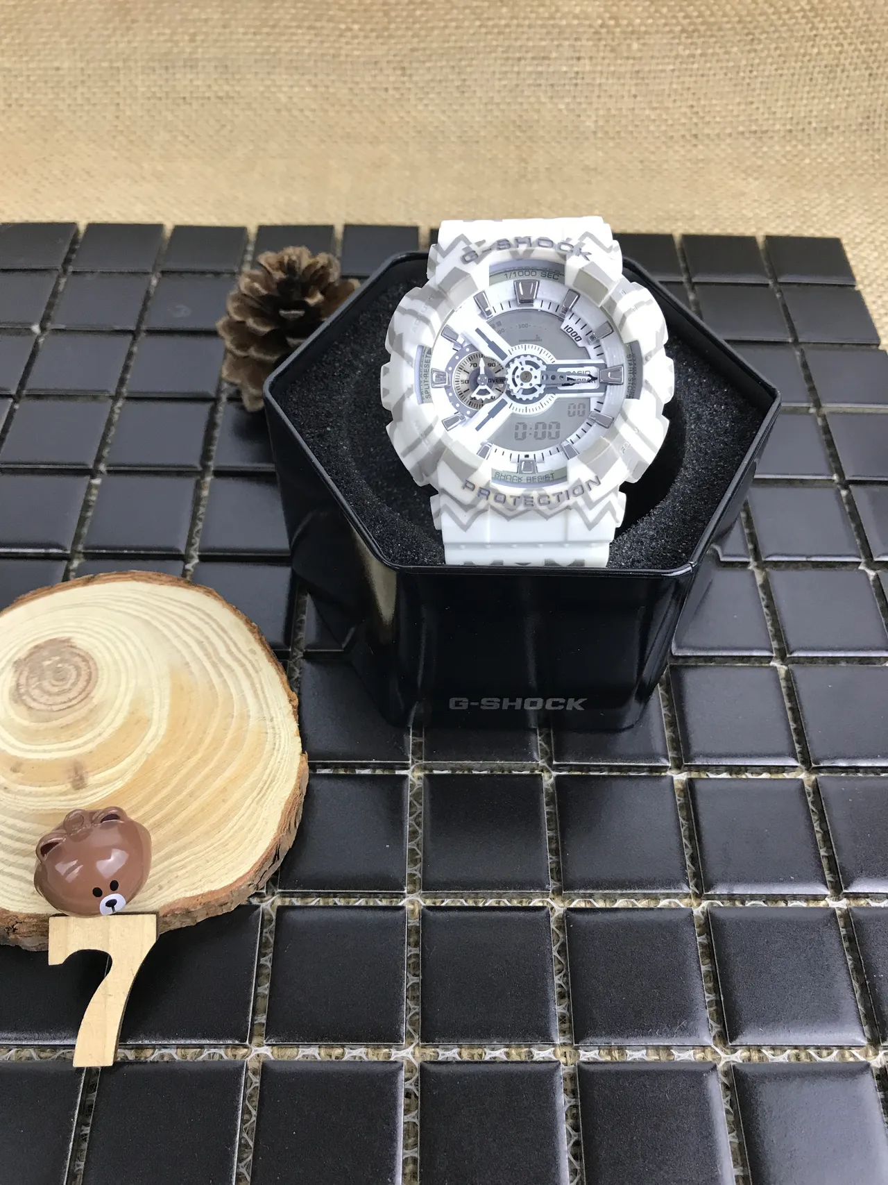 Casio G-Shock GA-110 Camouflage White Gray Sports Watch 7
