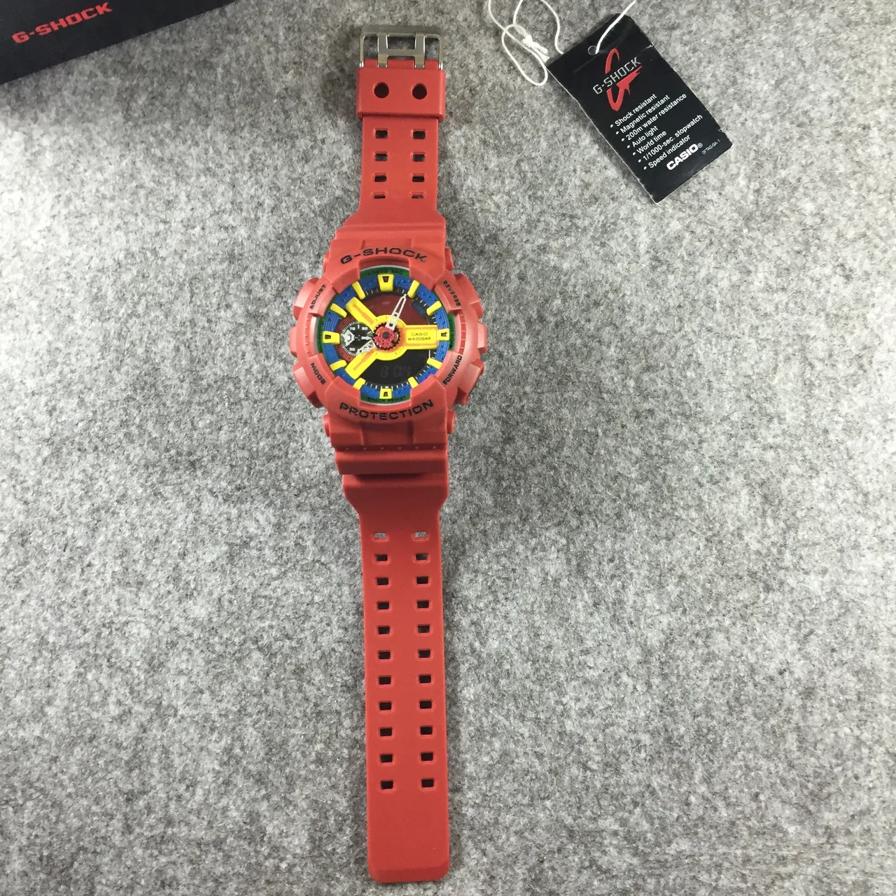 Casio G-Shock GA-110 Multicolor Red Sports Watch 12