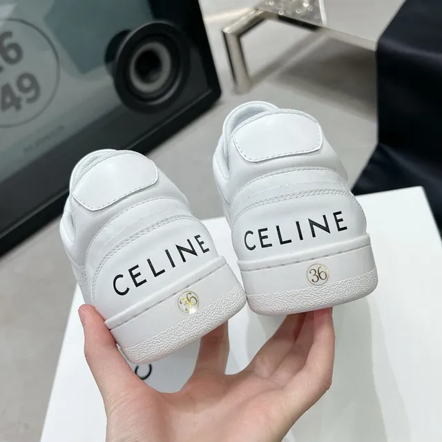 Celine CT-01 White Perforated Logo Lifestyle Sneakers 3