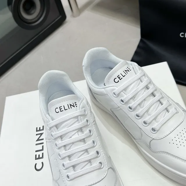 Celine CT-01 White Perforated Logo Lifestyle Sneakers 6