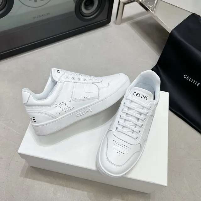 Celine CT-01 White Perforated Logo Lifestyle Sneakers 7