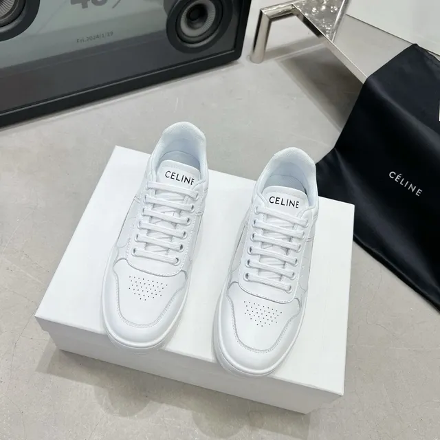 Celine CT-01 White Perforated Logo Lifestyle Sneakers 8