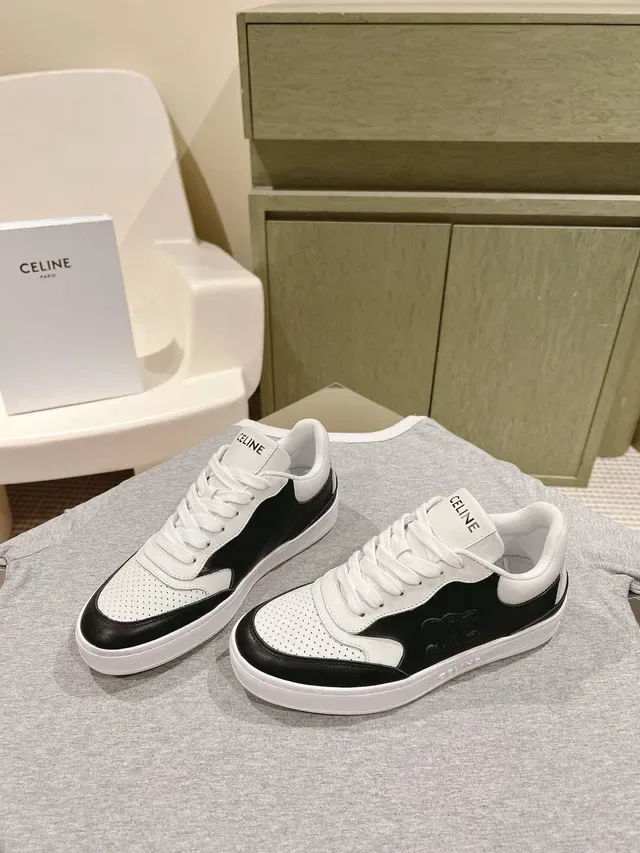 Celine CT-01 Z Trainer حذاء رياضي أسود وأبيض بنمط الحياة 4