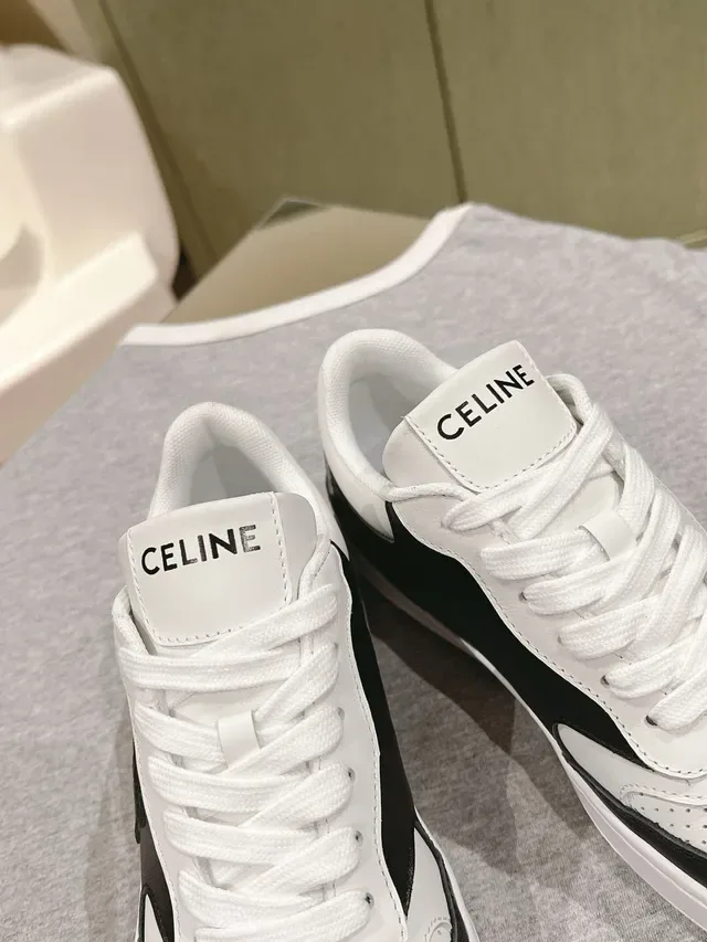 Celine CT-01 Z Trainer حذاء رياضي أسود وأبيض بنمط الحياة 5