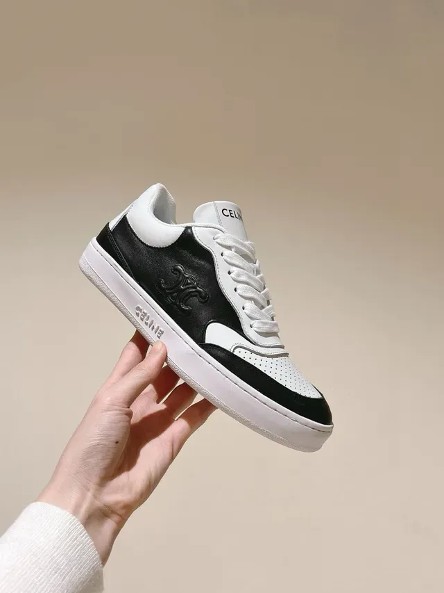 Celine CT-01 Z Trainer حذاء رياضي أسود وأبيض بنمط الحياة 8