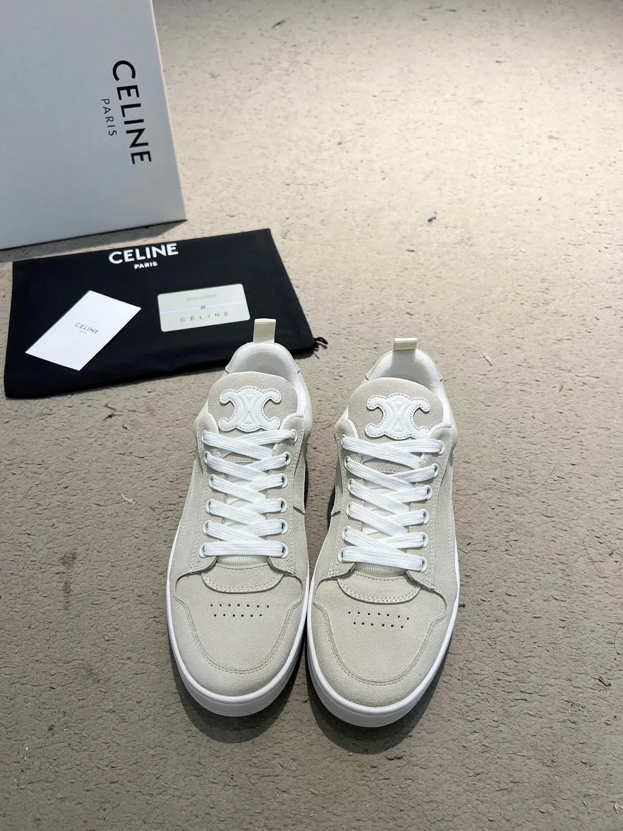 Celine CT-01 Z Trainer Off-White حذاء أسلوب حياة سويد 5