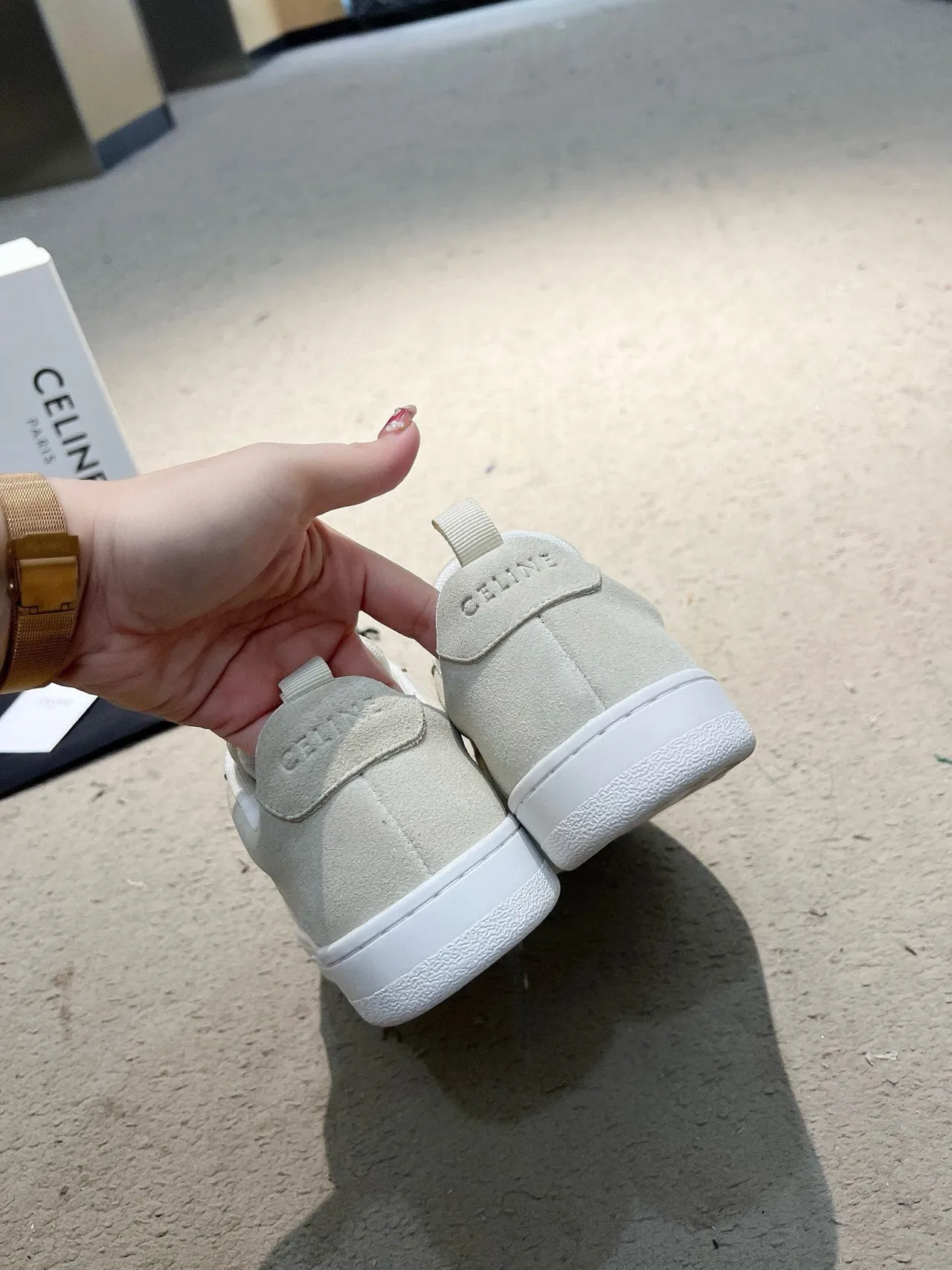 Celine CT-01 Z Trainer Off-White حذاء أسلوب حياة سويد 6