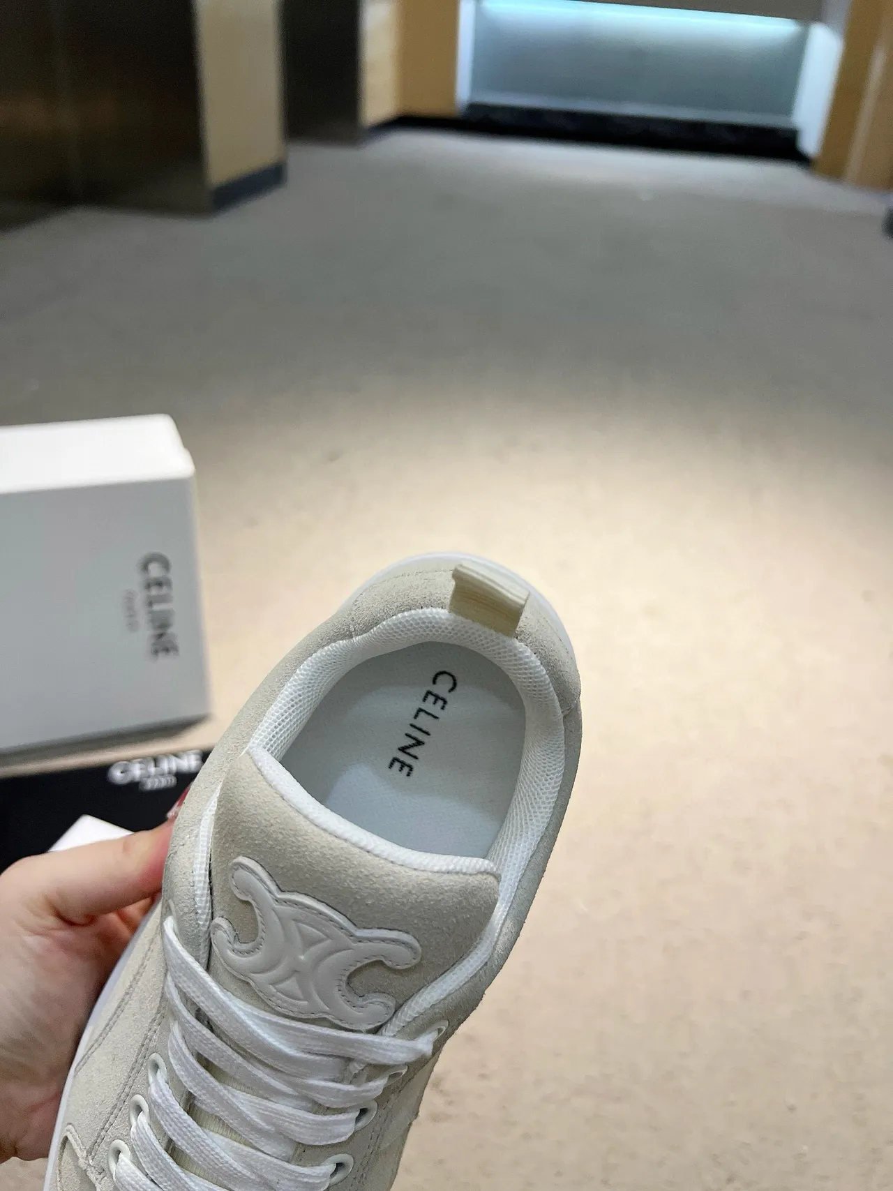 Celine CT-01 Z Trainer Off-White حذاء أسلوب حياة سويد 9