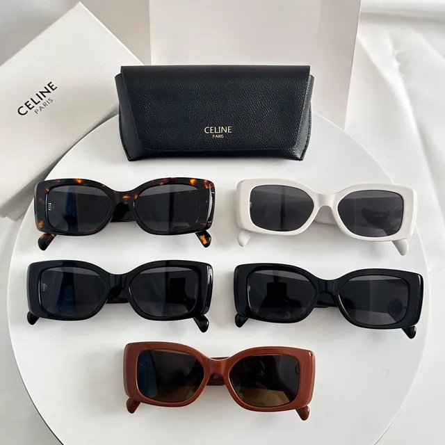 Céline Triomphe Oversized Rectangular Acetate Sunglasses 4
