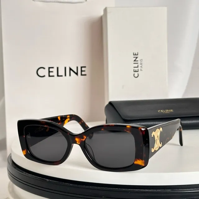 Céline Triomphe Oversized Rectangular Acetate Sunglasses 6