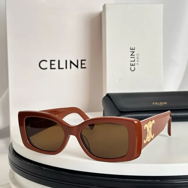 Céline Triomphe Oversized Rectangular Acetate Sunglasses 7