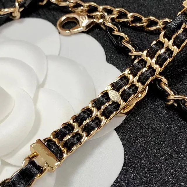 Chanel Black Gold Chain Leather Weave Fashion Belt Bag 4
