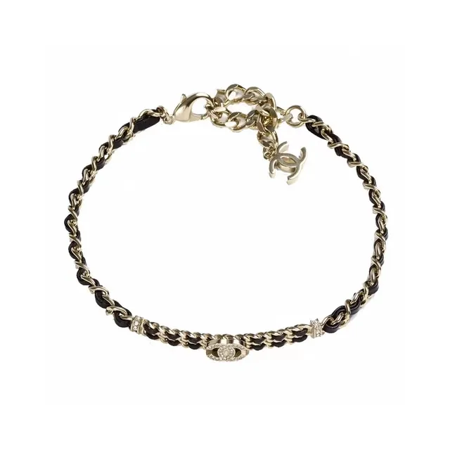 Chanel Black Gold Chain Leather Weave Fashion Belt Bag 8