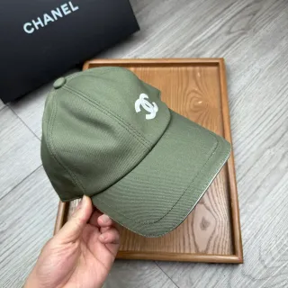Chanel Black White Six-Panel Construction Embroidered Interlocking CC Logo Baseball Cap