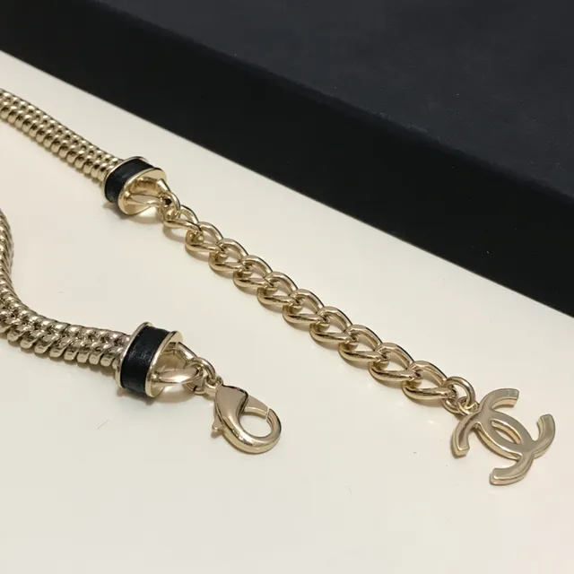 Chanel Camellia Necklace White Gold-Tone Chain Necklace 3