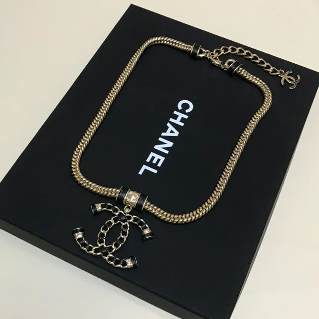 Chanel Camellia Necklace White Gold-Tone Chain Necklace 5