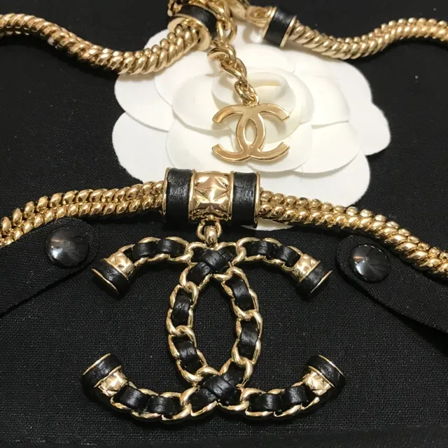 Chanel Camellia Necklace White Gold-Tone Chain Necklace 7
