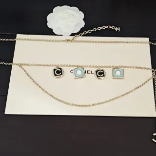 Chanel COCO Enamel Charm Gold-Tone Necklace