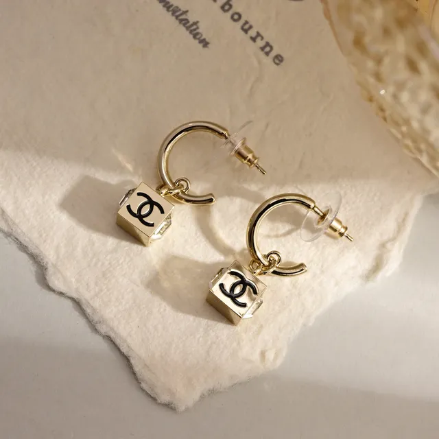 Chanel Cube Pendant Necklace Gold and Silver Tone Necklaces 5