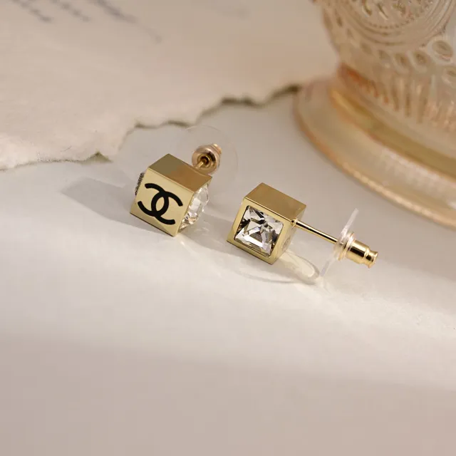 Chanel Cube Pendant Necklace Gold and Silver Tone Necklaces 6
