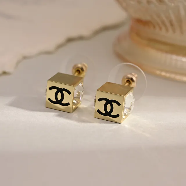 Chanel Cube Pendant Necklace Gold and Silver Tone Necklaces 7