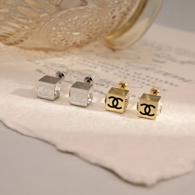 Chanel Cube Pendant Necklace Gold and Silver Tone Necklaces 8