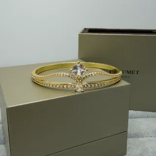 Chanel 金色透明双带镶嵌手链