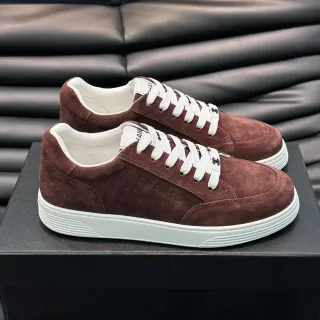 Chanel Lifestyle Sneaker Brown White Suede Upper Laces Lifestyle Sneakers