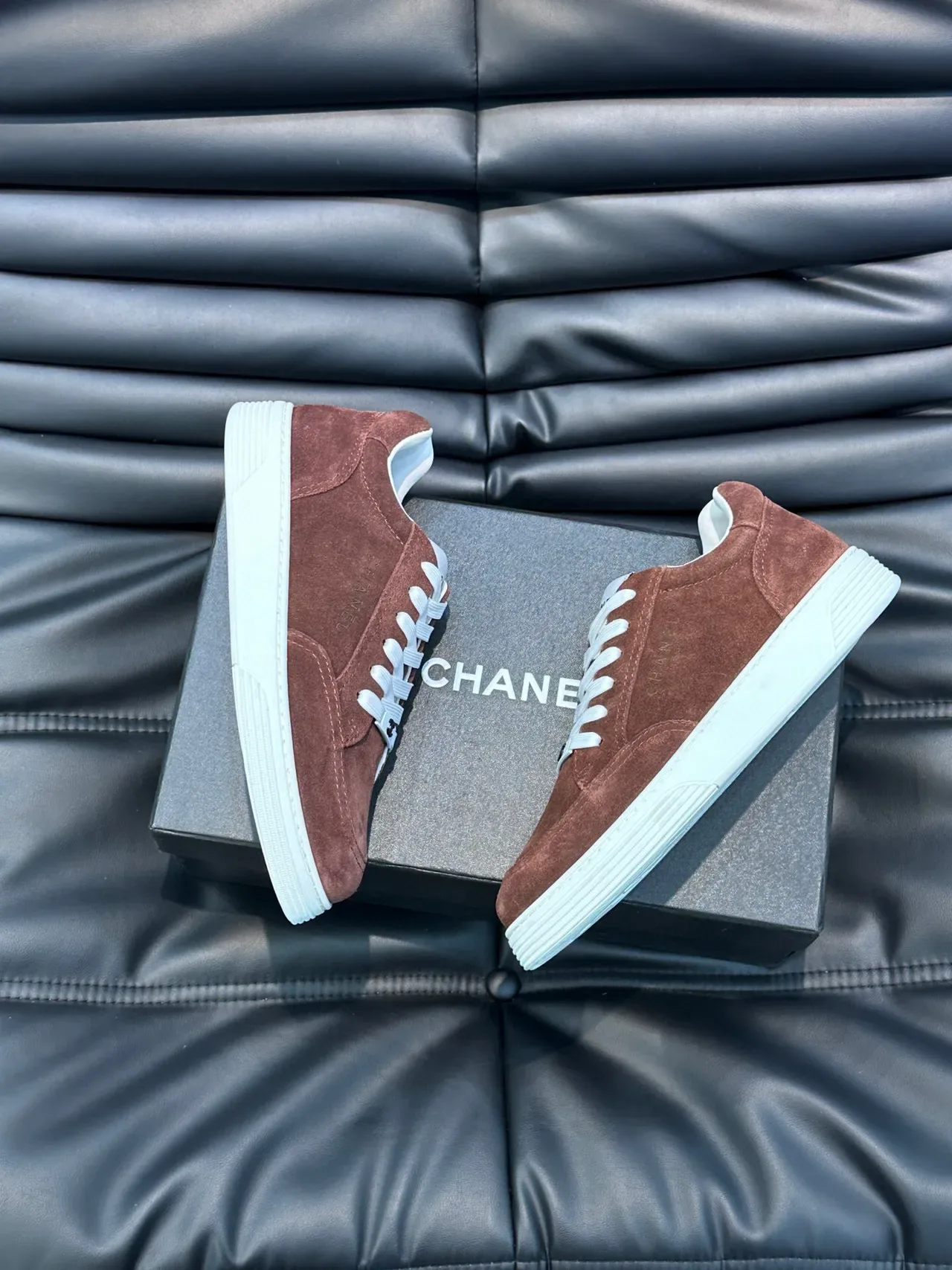 Chanel Lifestyle Sneaker Brown White Suede Upper Laces Lifestyle Sneakers 4