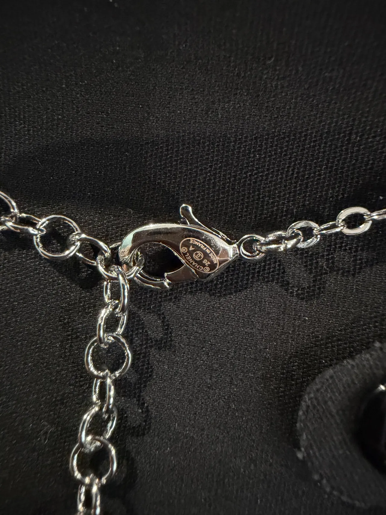 Chanel Multi-Stone Interlocking CC Logo Chain Necklace 4