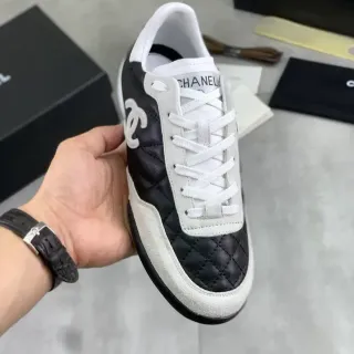 Chanel Quilted Black and White Lifestyle Sneakers