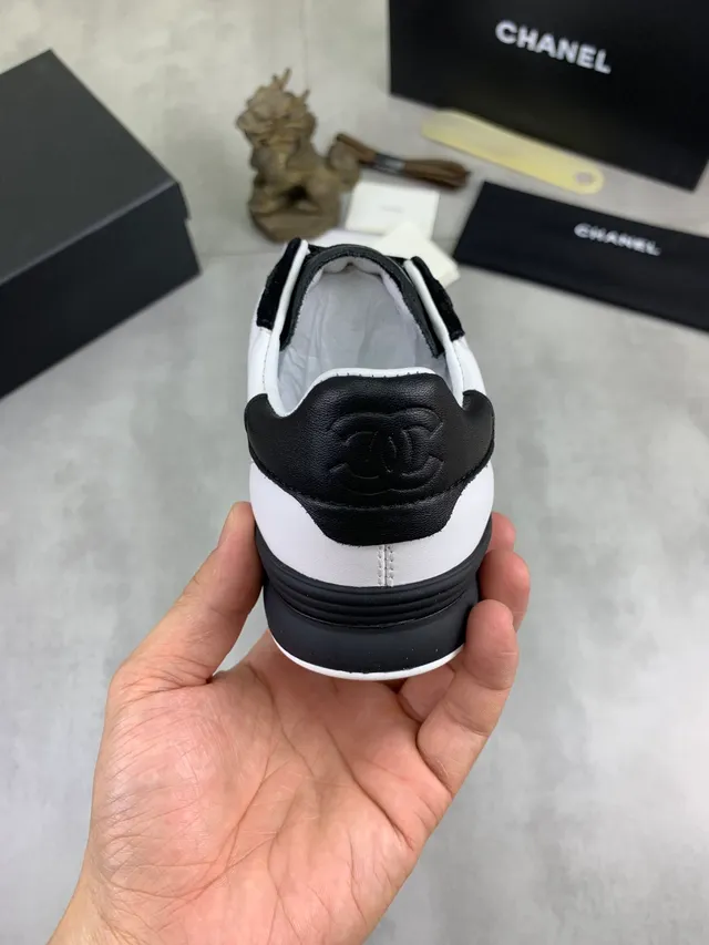 Chanel Quilted Leather and Suede Low-Top Lifestyle Sneakers 3