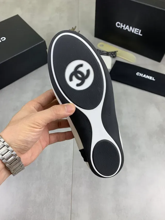 Chanel Two-Tone Suede and Fabric Lace-Up Sneaker 2