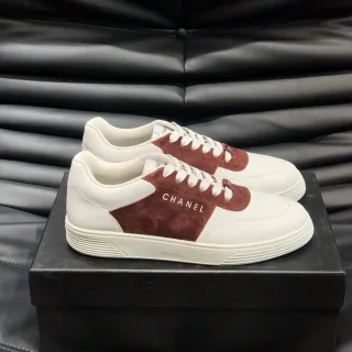 Chanel Two-Tone Suede and Leather Lifestyle Sneakers