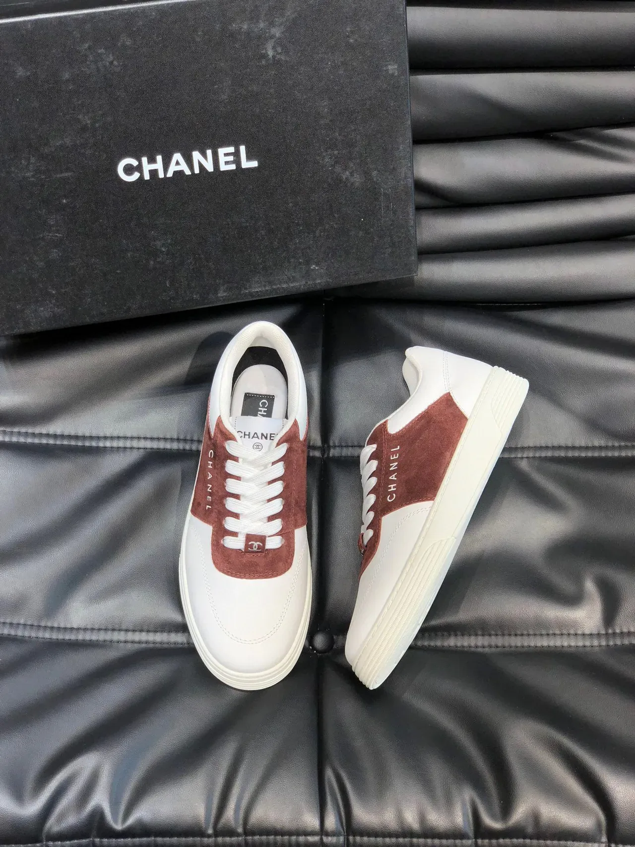 Chanel Two-Tone Suede and Leather Lifestyle Sneakers 3