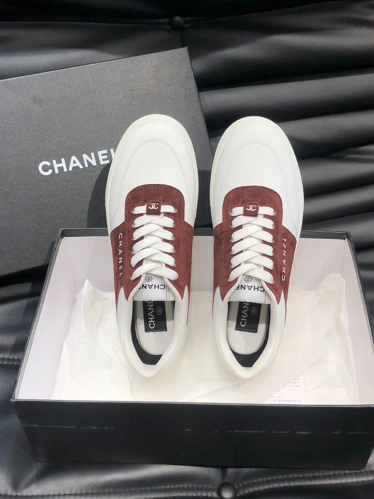 Chanel Two-Tone Suede and Leather Lifestyle Sneakers 4