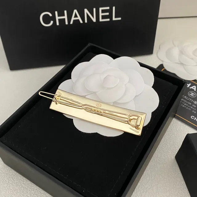 Chanel White Silver Rectangular Logo Bar Enamel-Inset Brooch 3