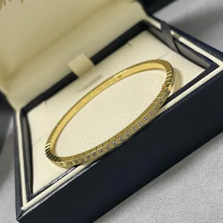 Chopard Or Argent Géométrique Segmenté Canalisé Diamants Bracelet