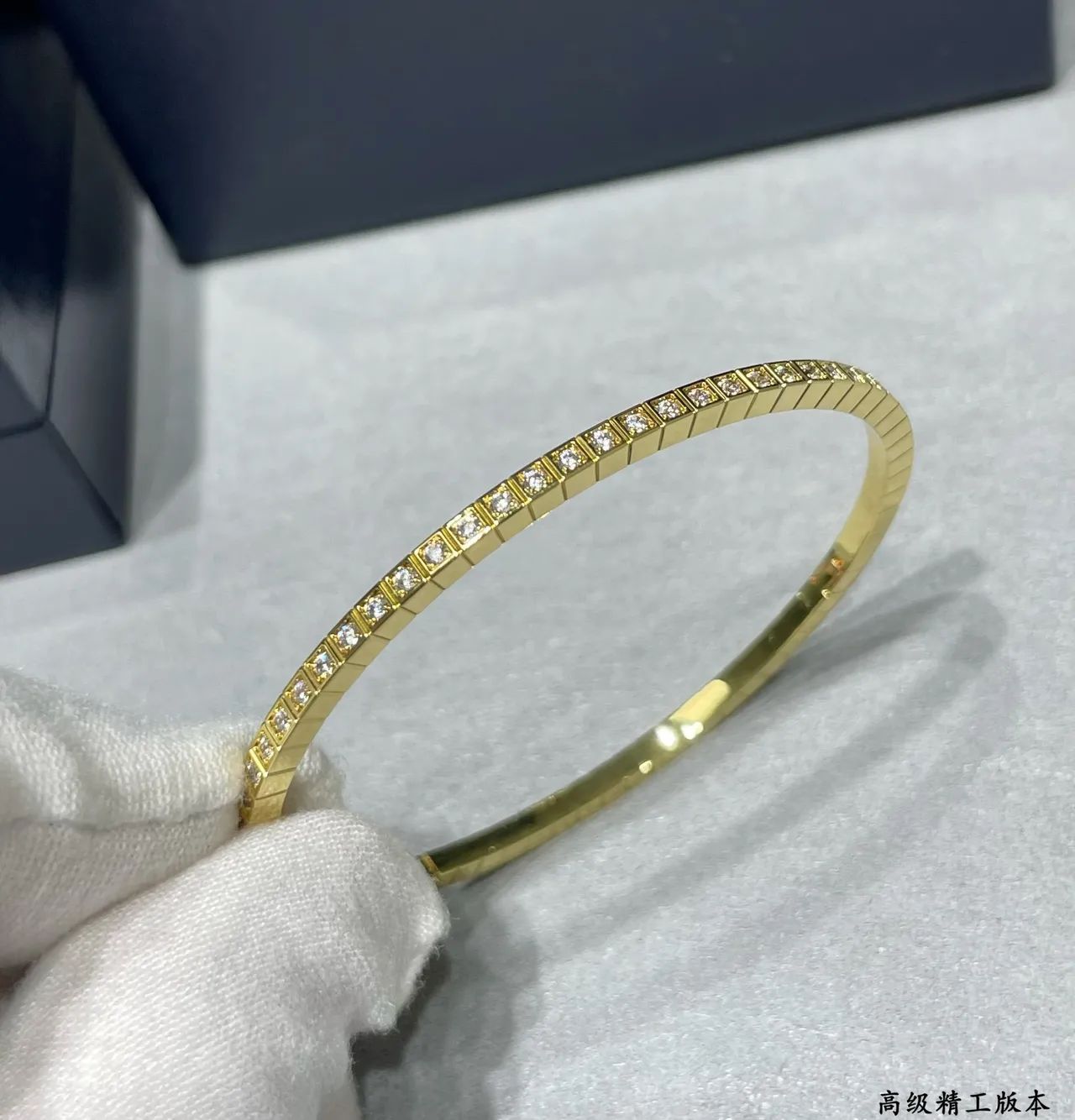 Chopard Or Argent Géométrique Segmenté Canalisé Diamants Bracelet 5