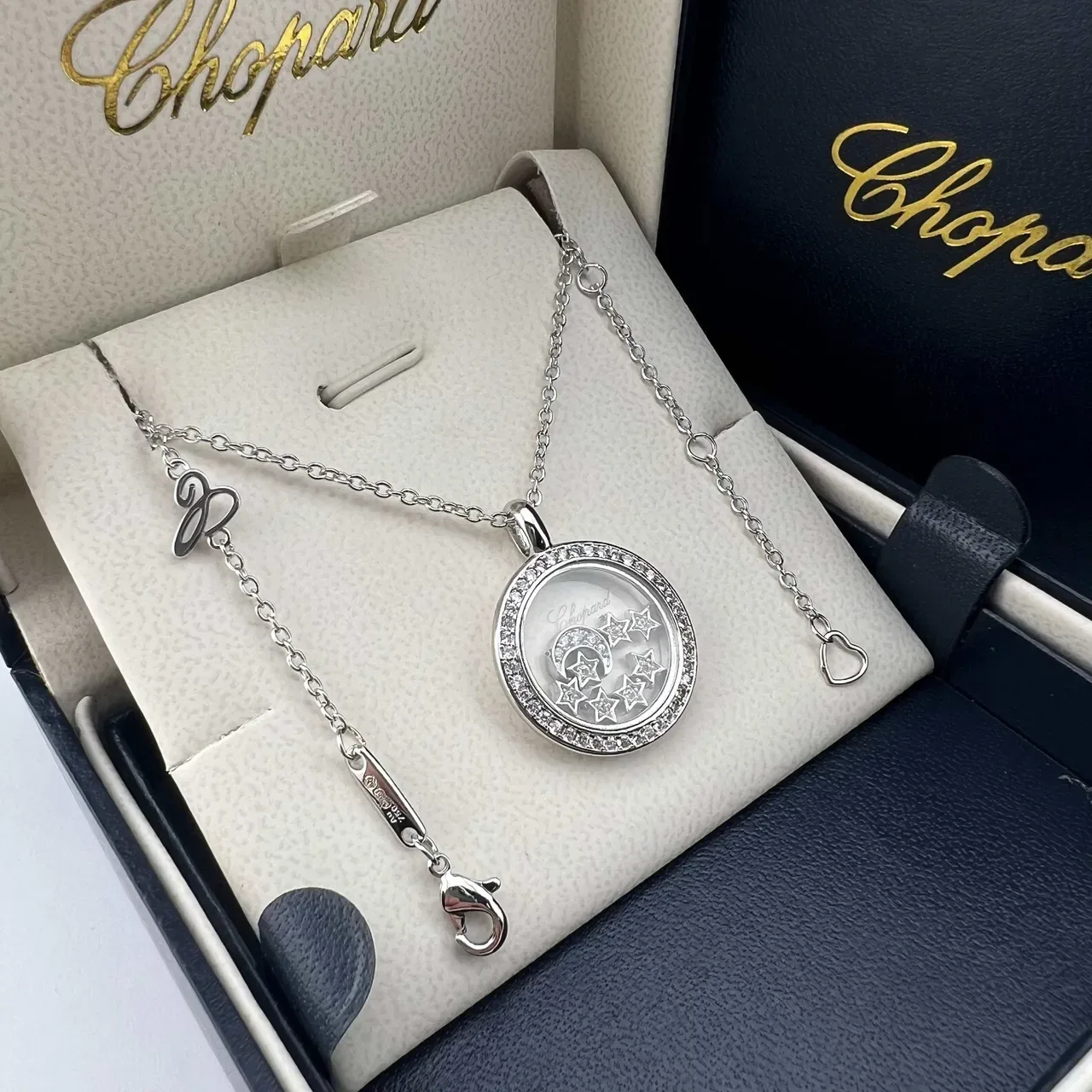 Chopard Happy Stars Crescent Moon and Stars Pendant Necklaces 4