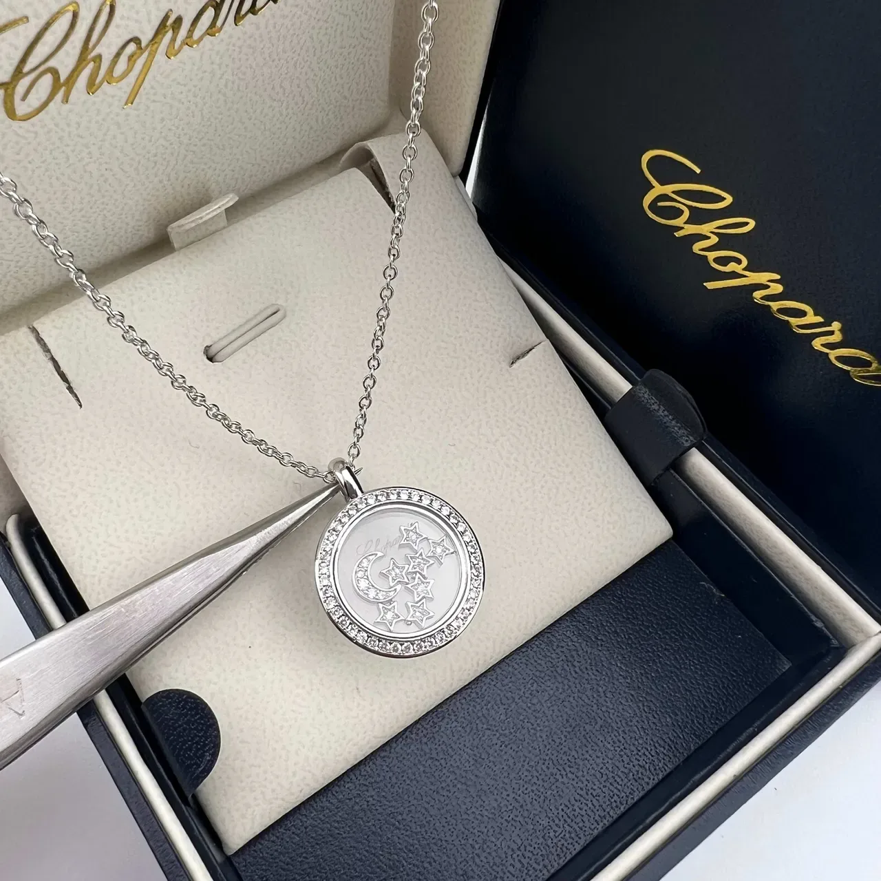 Chopard Happy Stars Crescent Moon and Stars Pendant Necklaces 5