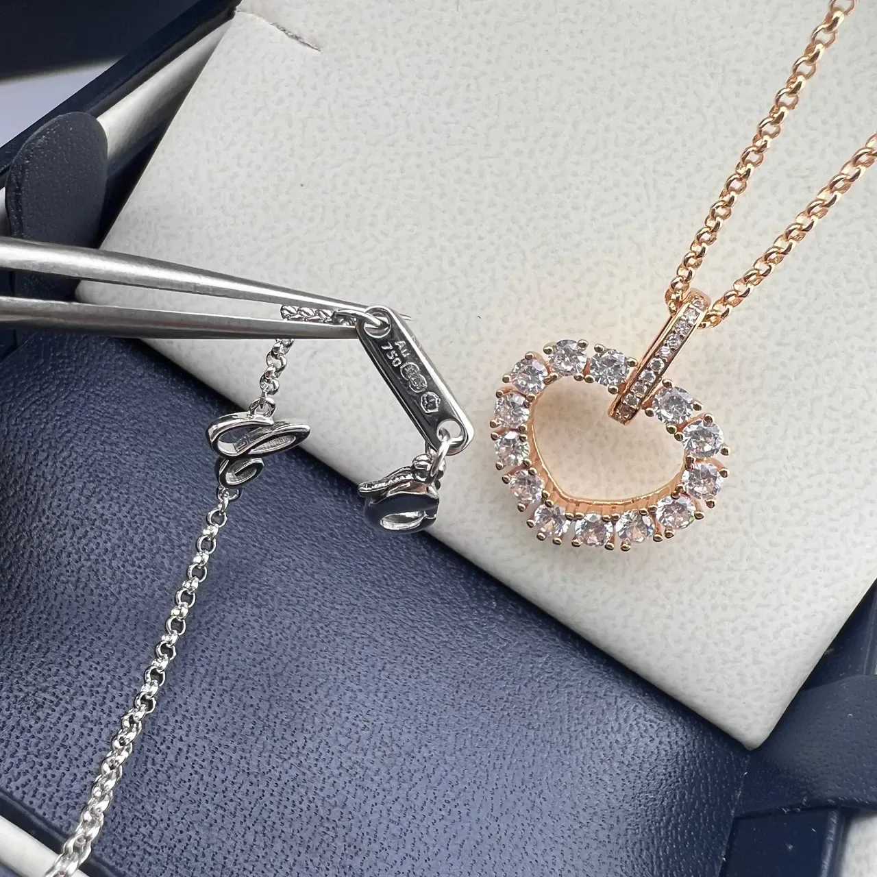 Chopard Open Heart Pavé Pendant Necklace 2