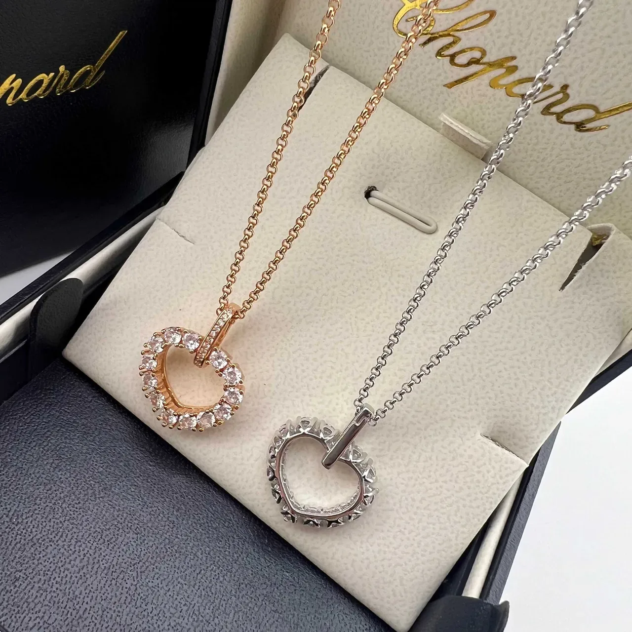 Chopard Open Heart Pavé Pendant Necklace 6