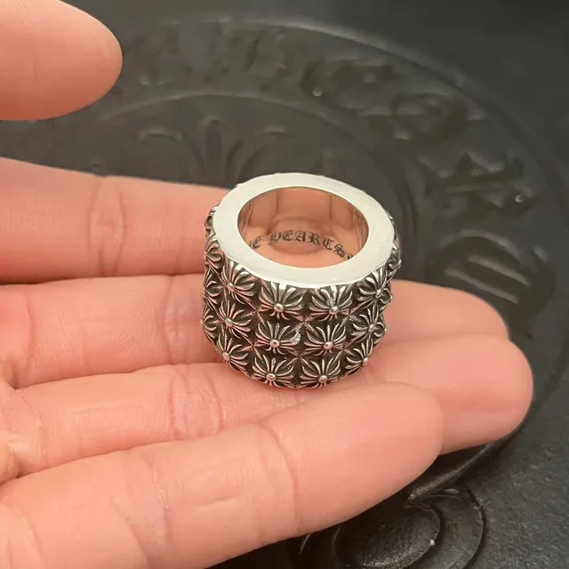 Chrome Hearts Chrysanthemum Floral Band Ring 2