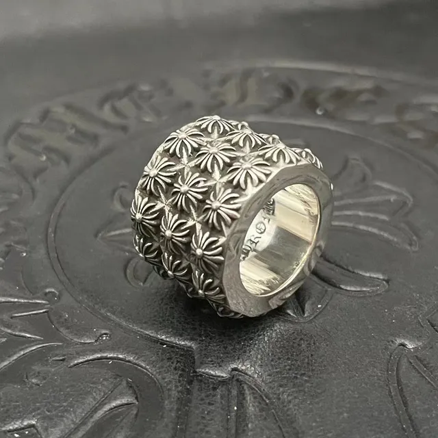 Chrome Hearts Chrysanthemum Floral Band Ring 3