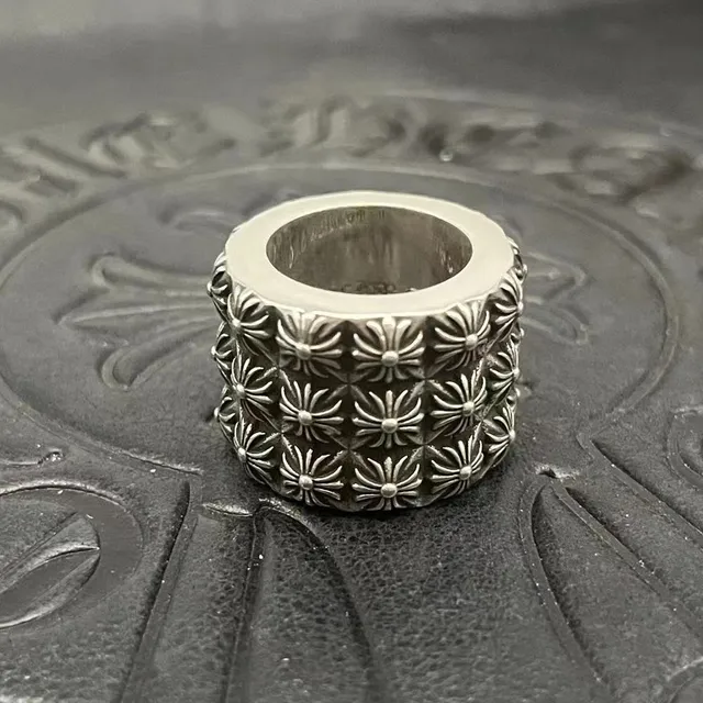 Chrome Hearts Chrysanthemum Floral Band Ring 4