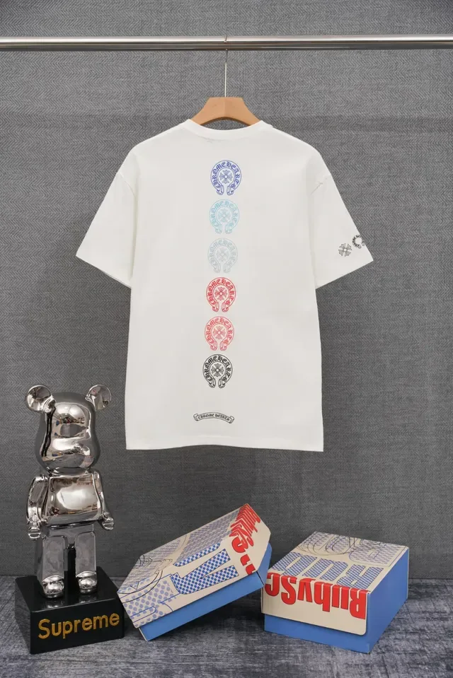 Chrome Hearts Circular Crest Embroidered White T-Shirt 4