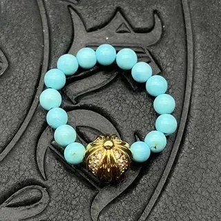 Bracelet Chrome Hearts Cross Bead Marron Argent Œil de Tigre 4