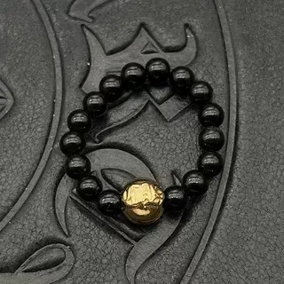 Bracelet Chrome Hearts Cross Bead Marron Argent Œil de Tigre 6